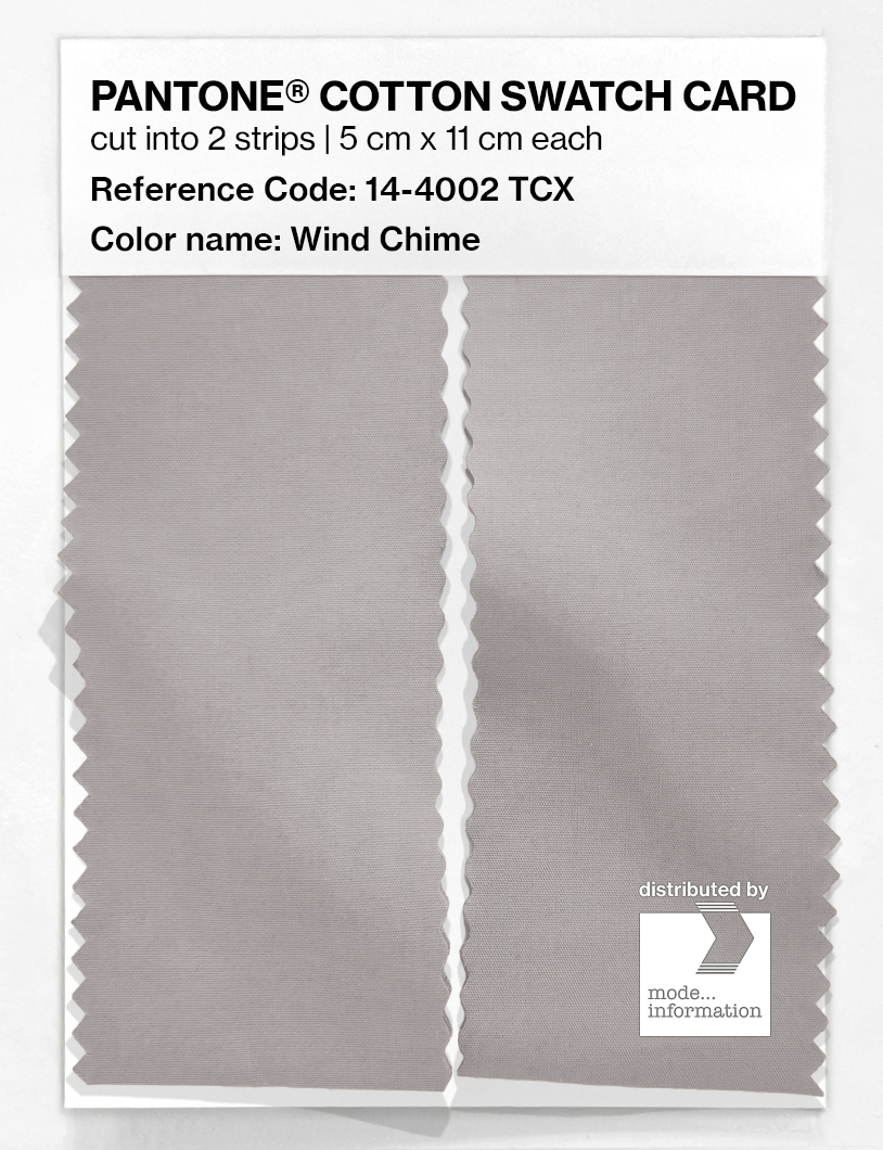 Product image 2 of the product “PANTONE® COTTON SWATCH CARD 14-4002 TCX Wind Chime ”