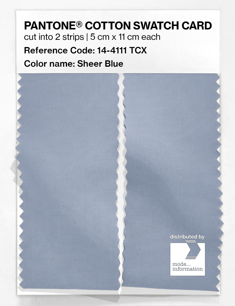 Product image 2 of the product “PANTONE® COTTON SWATCH CARD 14-4111 TCX Sheer Blue ”