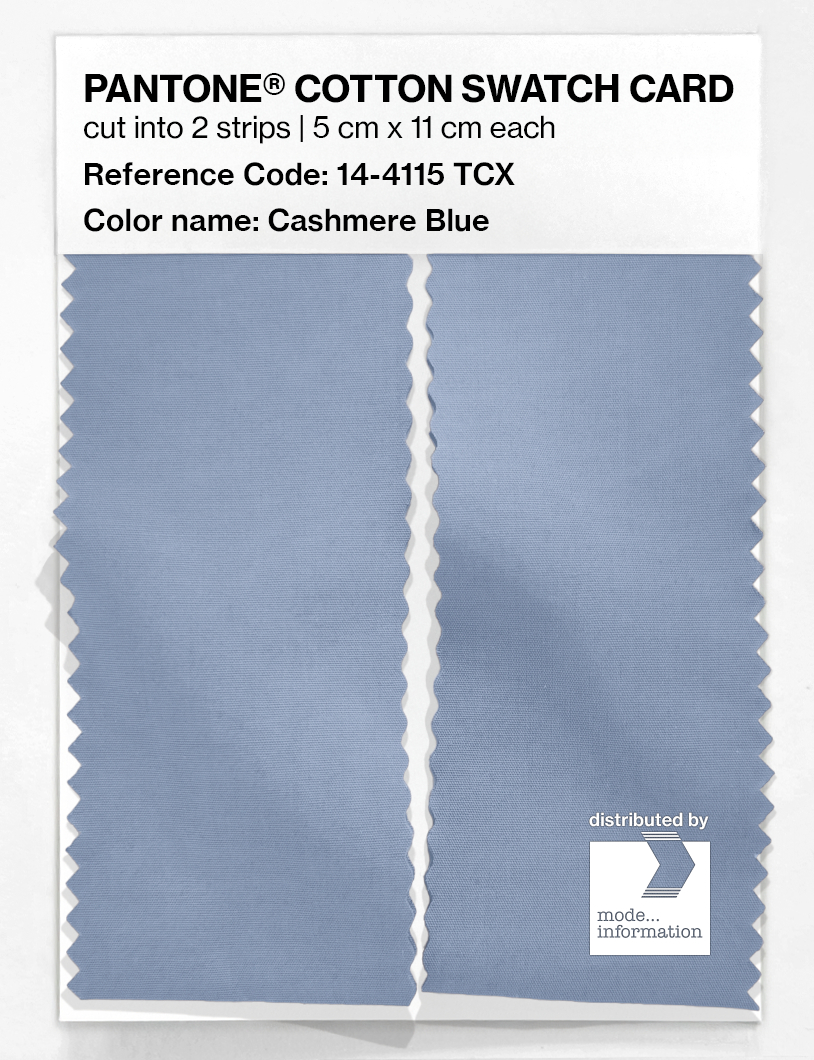 Product image 2 of the product “PANTONE® COTTON SWATCH CARD 14-4115 TCX Cashmere Blue ”