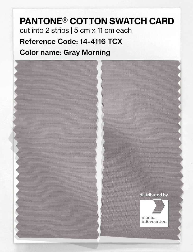 Product image 2 of the product “PANTONE® COTTON SWATCH CARD 14-4116 TCX Gray Morning ”