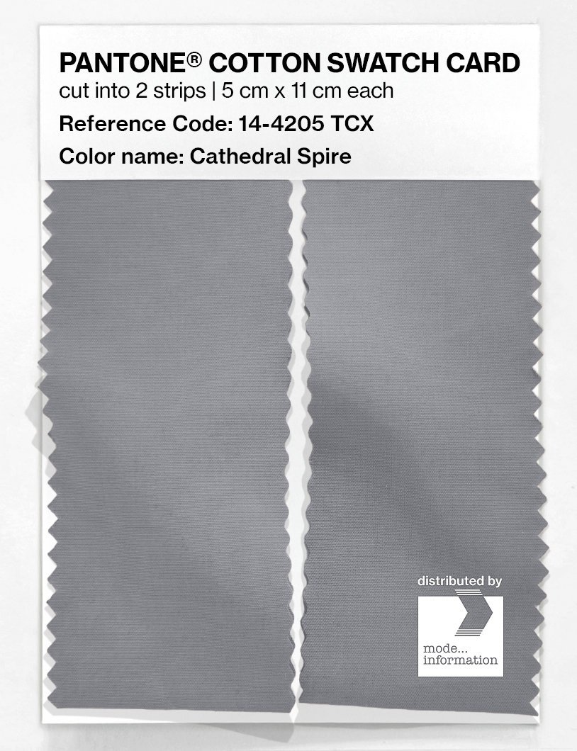 Product image 2 of the product “PANTONE® COTTON SWATCH CARD 14-4205 TCX Cathedral Spire ”
