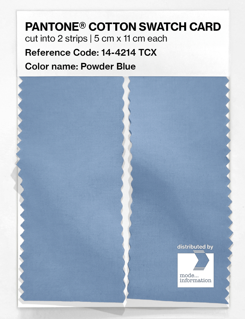 Product image 2 of the product “PANTONE® COTTON SWATCH CARD 14-4214 TCX Powder Blue ”