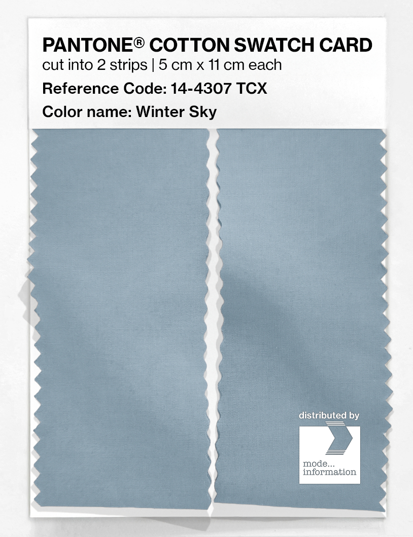 Product image 2 of the product “PANTONE® COTTON SWATCH CARD 14-4307 TCX Winter Sky ”