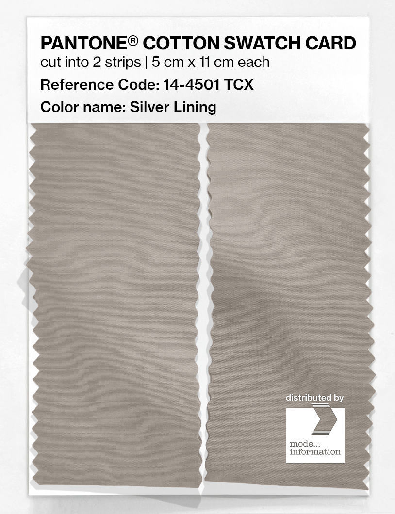 Product image 2 of the product “PANTONE® COTTON SWATCH CARD 14-4501 TCX Silver Lining ”
