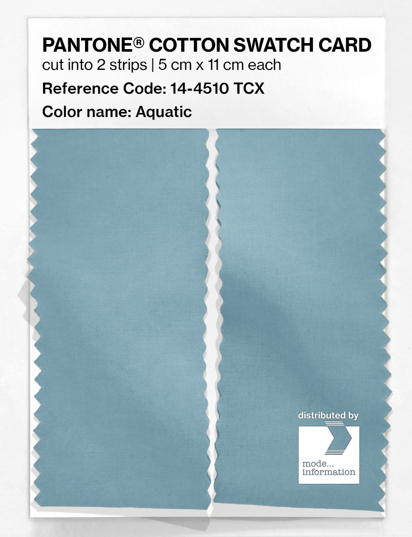 Product image 2 of the product “PANTONE® COTTON SWATCH CARD 14-4510 TCX Aquatic ”