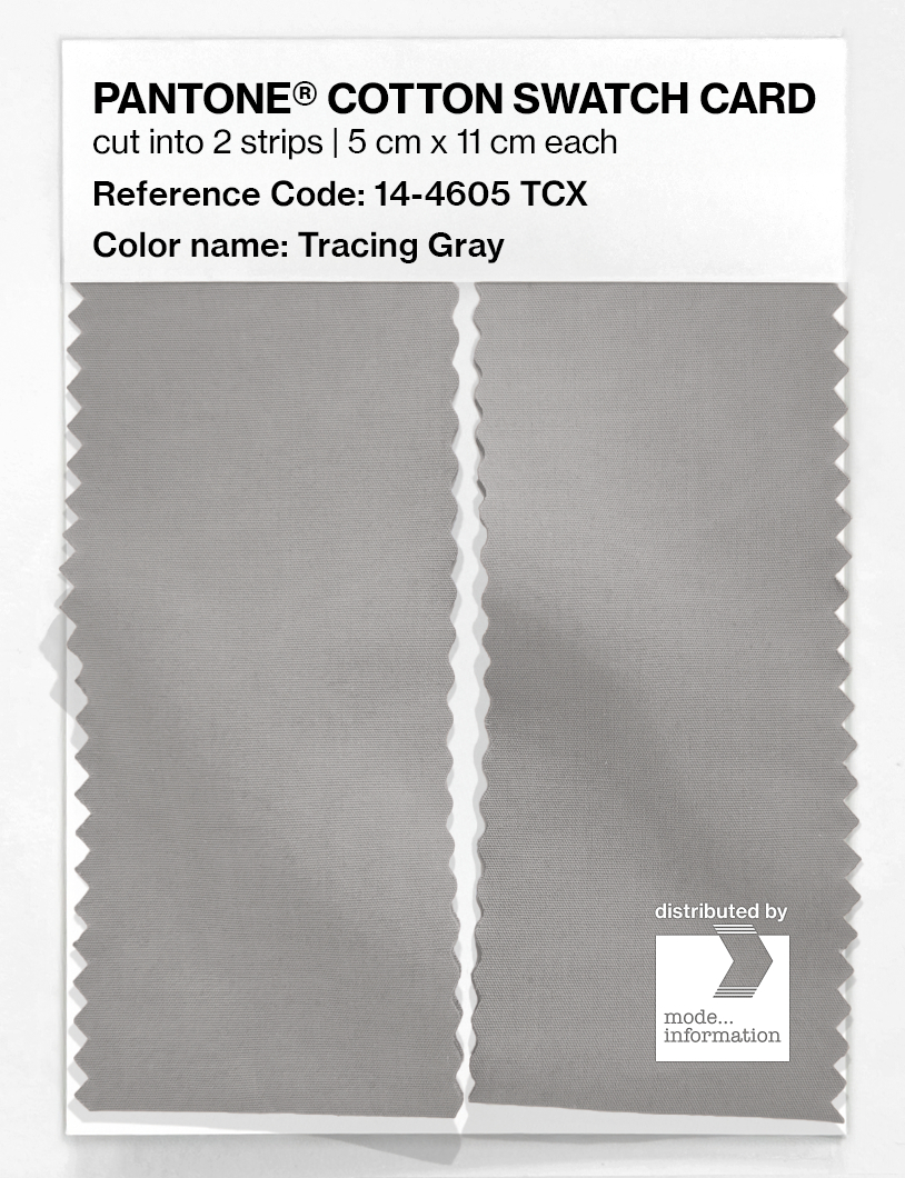 Product image 2 of the product “PANTONE® COTTON SWATCH CARD 14-4605 TCX Tracing Gray ”