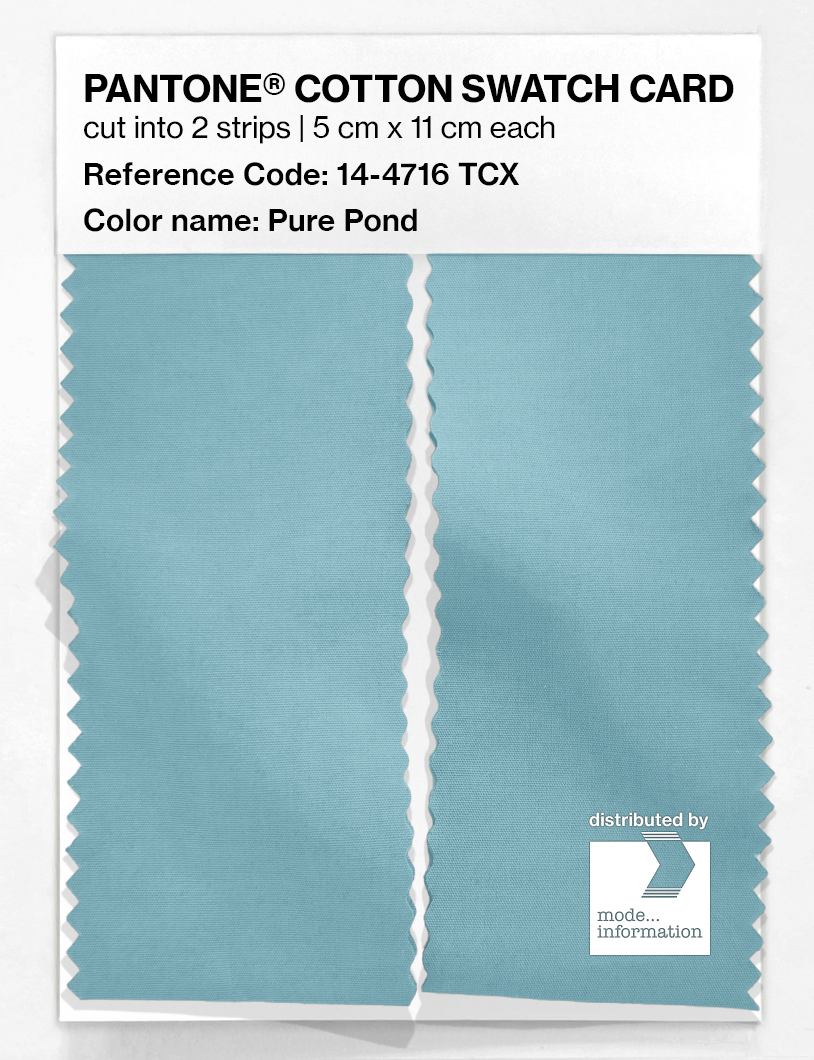 Product image 2 of the product “PANTONE® COTTON SWATCH CARD 14-4716 TCX Pure Pond ”