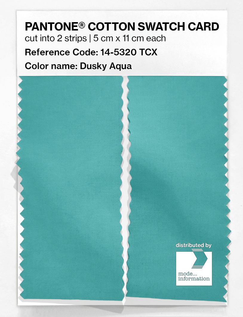 Product image 2 of the product “PANTONE® COTTON SWATCH CARD 14-5320 TCX Dusky Aqua ”