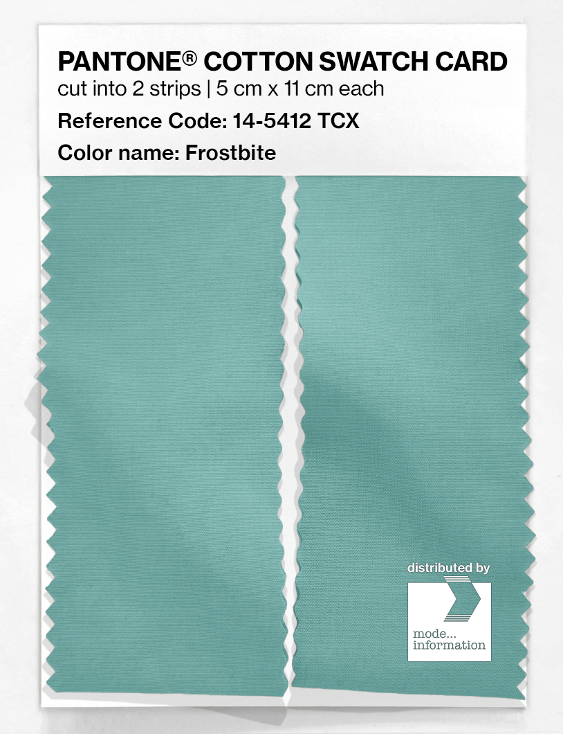Product image 2 of the product “PANTONE® COTTON SWATCH CARD 14-5412 TCX Frostbite ”