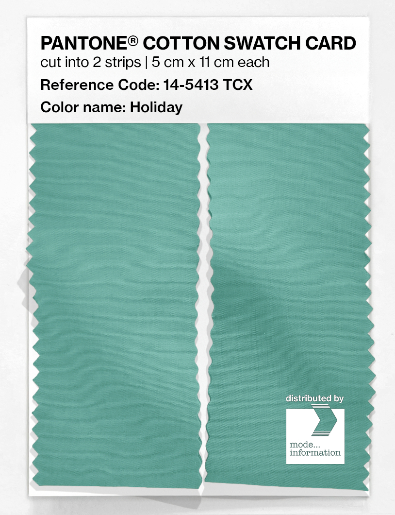 Product image 2 of the product “PANTONE® COTTON SWATCH CARD 14-5413 TCX Holiday ”