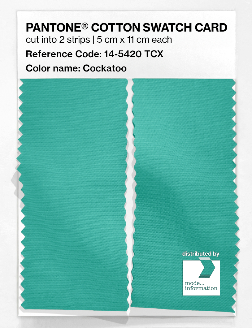 Product image 2 of the product “PANTONE® COTTON SWATCH CARD 14-5420 TCX Cockatoo ”