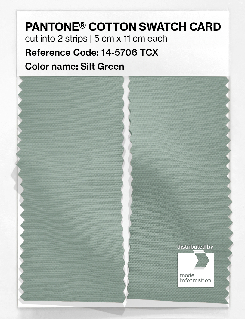 Product image 2 of the product “PANTONE® COTTON SWATCH CARD 14-5706 TCX Silt Green ”