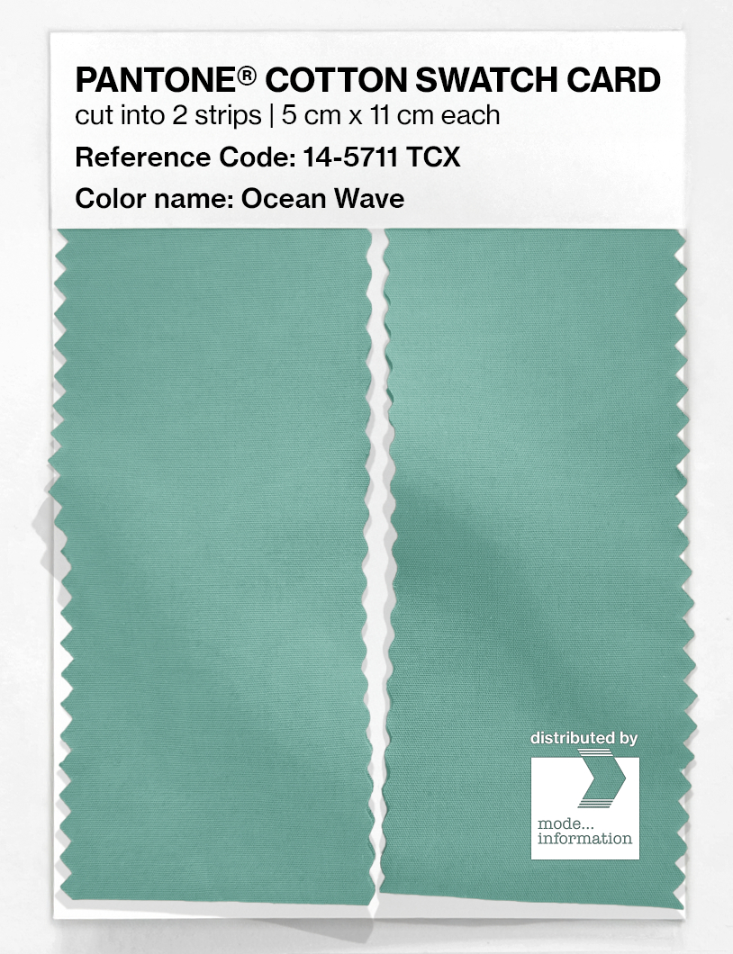 Product image 2 of the product “PANTONE® COTTON SWATCH CARD 14-5711 TCX Ocean Wave ”