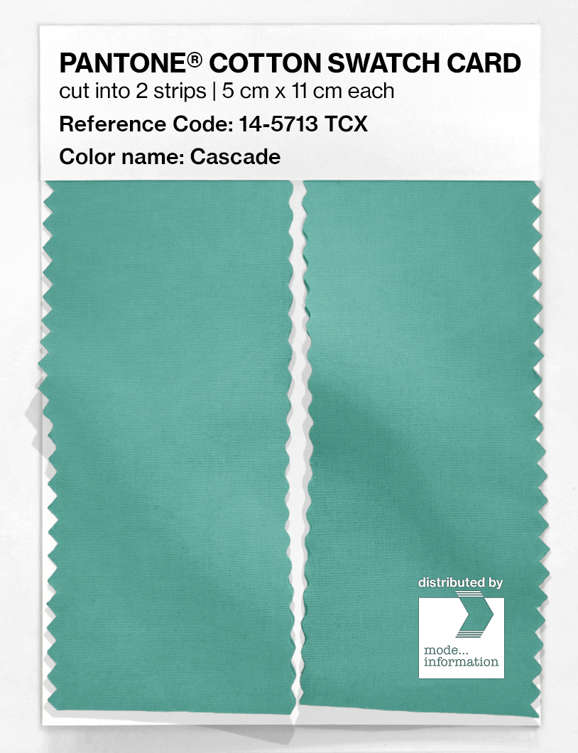 Product image 2 of the product “PANTONE® COTTON SWATCH CARD 14-5713 TCX Cascade ”