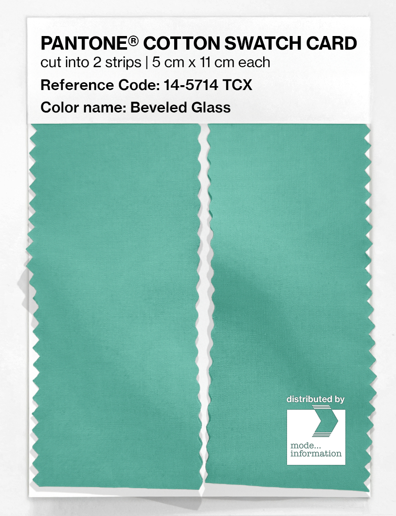 Product image 2 of the product “PANTONE® COTTON SWATCH CARD 14-5714 TCX Beveled Glass ”