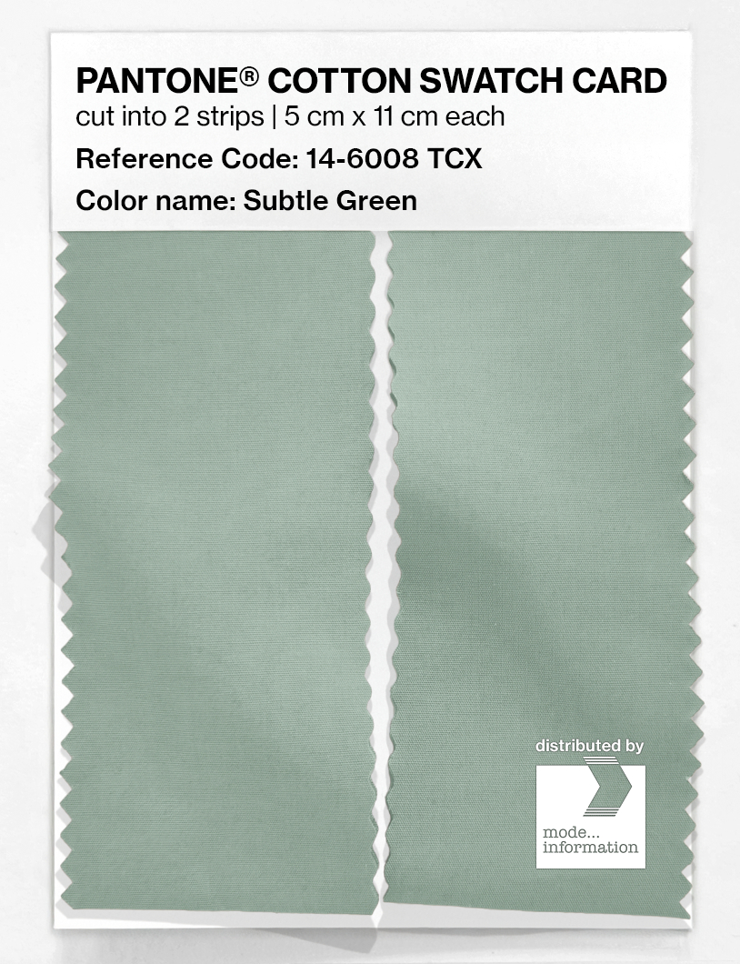 Product image 2 of the product “PANTONE® COTTON SWATCH CARD 14-6008 TCX Subtle Green ”