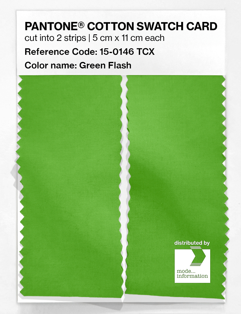 Product image 2 of the product “PANTONE® COTTON SWATCH CARD 15-0146 TCX Green Flash ”