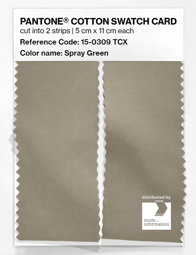 Product image 2 of the product “PANTONE® COTTON SWATCH CARD 15-0309 TCX Spray Green ”