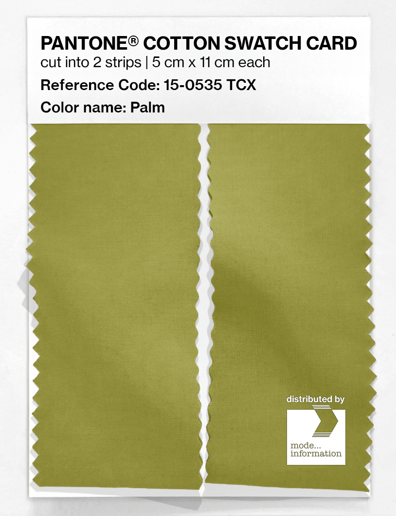 Product image 2 of the product “PANTONE® COTTON SWATCH CARD 15-0535 TCX Palm ”