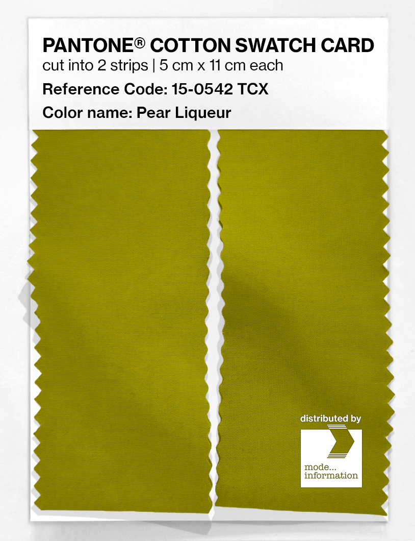 Product image 2 of the product “PANTONE® COTTON SWATCH CARD 15-0542 TCX Pear Liqueur ”