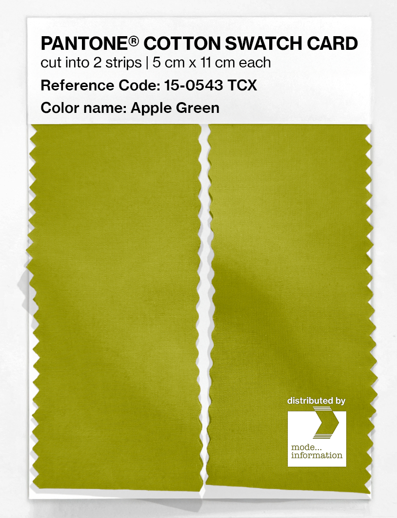 Product image 2 of the product “PANTONE® COTTON SWATCH CARD 15-0543 TCX Apple Green ”