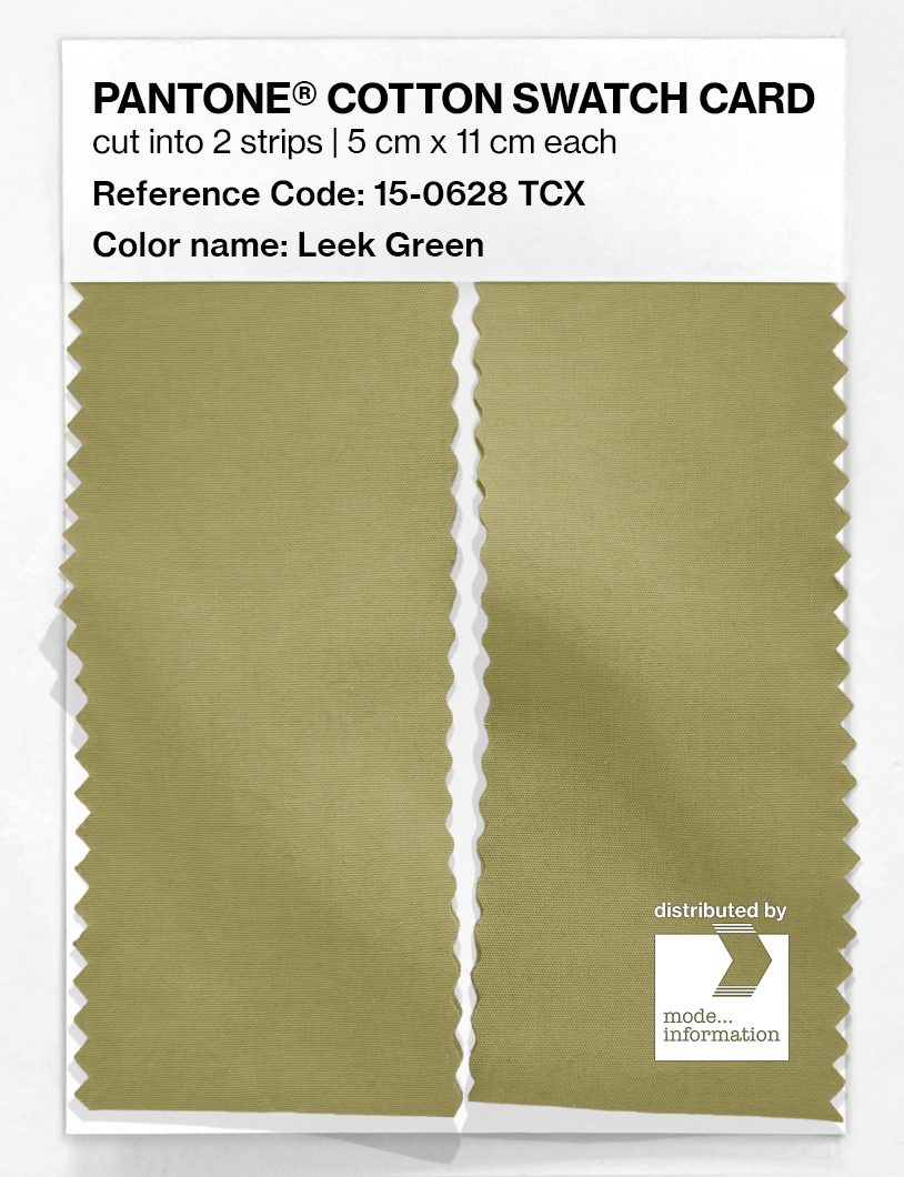 Product image 2 of the product “PANTONE® COTTON SWATCH CARD 15-0628 TCX Leek Green ”