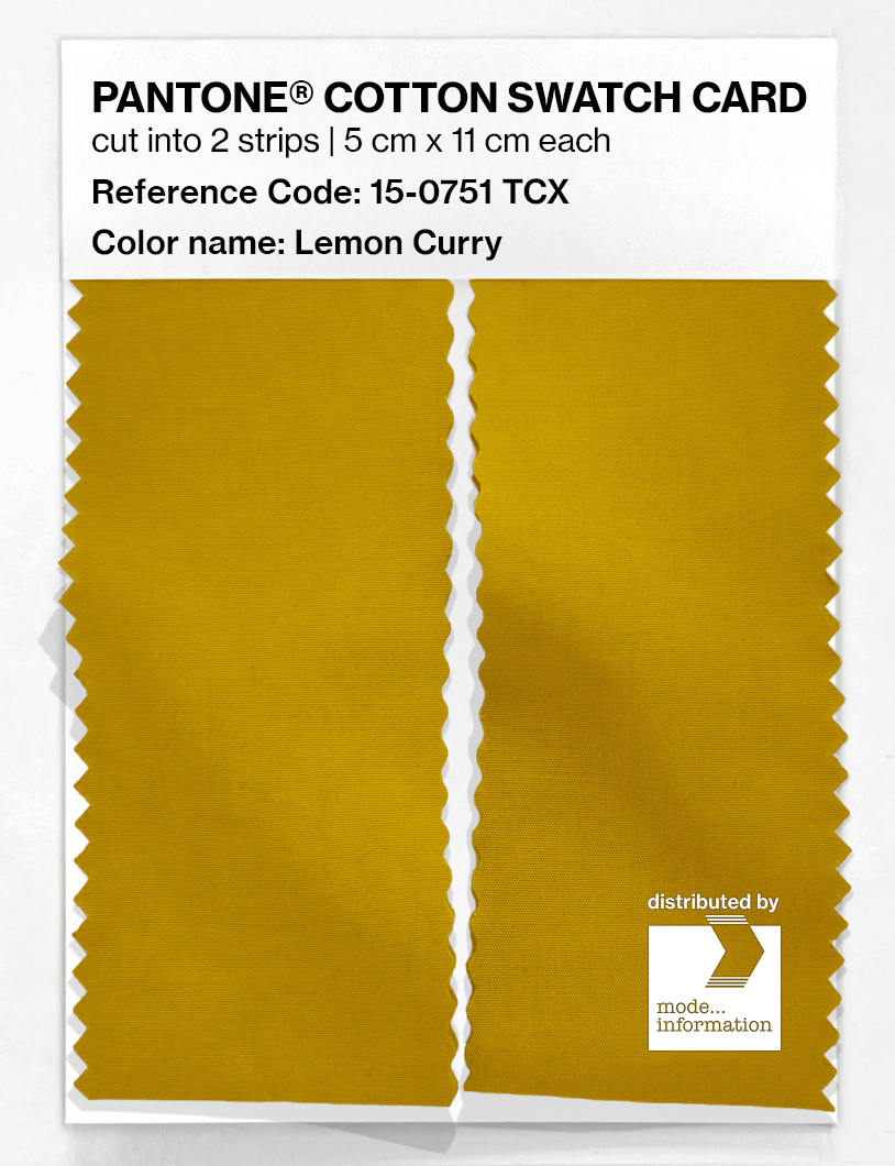 Product image 2 of the product “PANTONE® COTTON SWATCH CARD 15-0751 TCX Lemon Curry ”