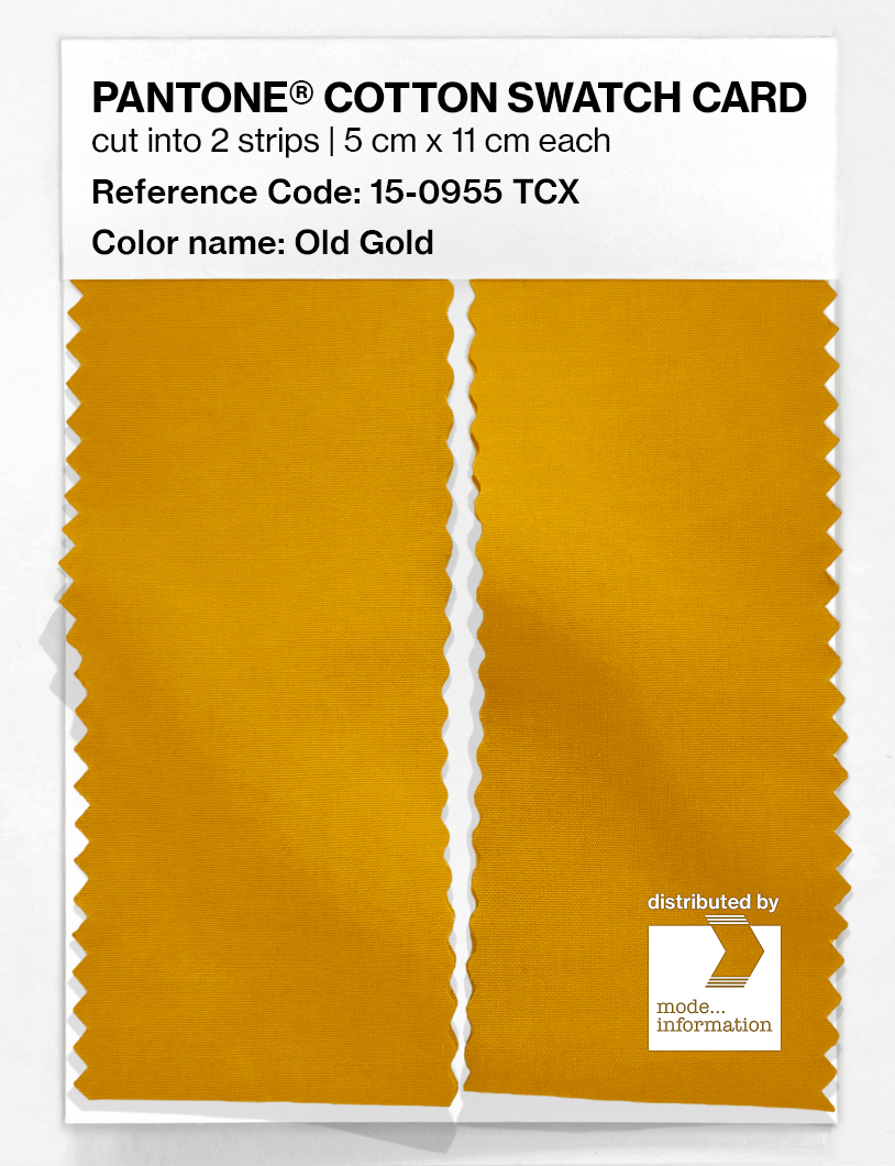 Product image 2 of the product “PANTONE® COTTON SWATCH CARD 15-0955 TCX Old Gold ”