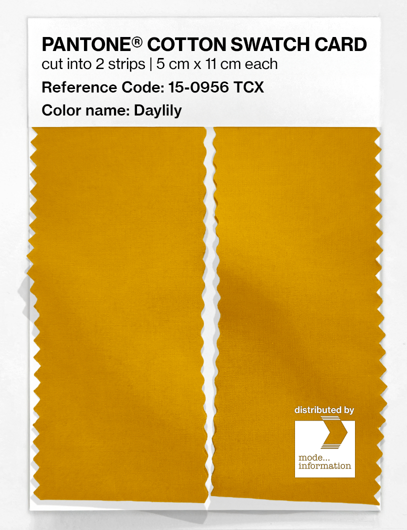 Product image 2 of the product “PANTONE® COTTON SWATCH CARD 15-0956 TCX Daylily ”