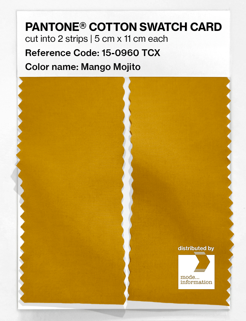 Product image 2 of the product “PANTONE® COTTON SWATCH CARD 15-0960 TCX Mango Mojito ”