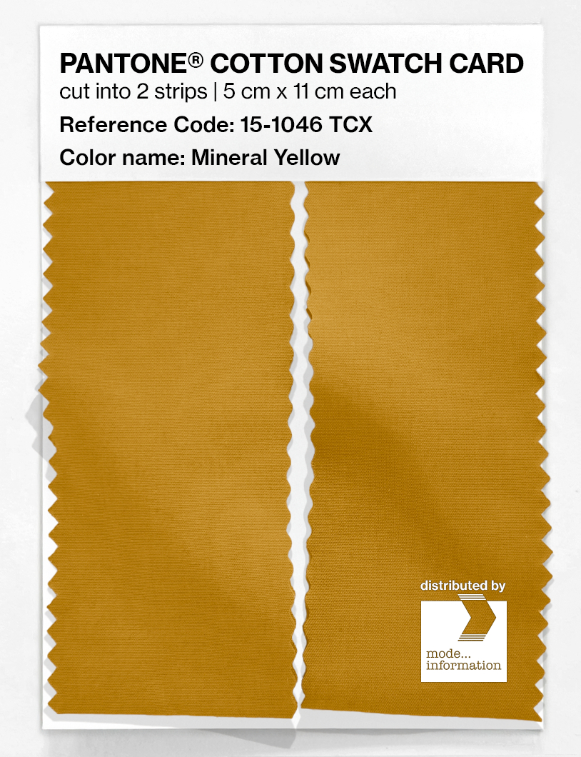 Product image 2 of the product “PANTONE® COTTON SWATCH CARD 15-1046 TCX Mineral Yellow ”