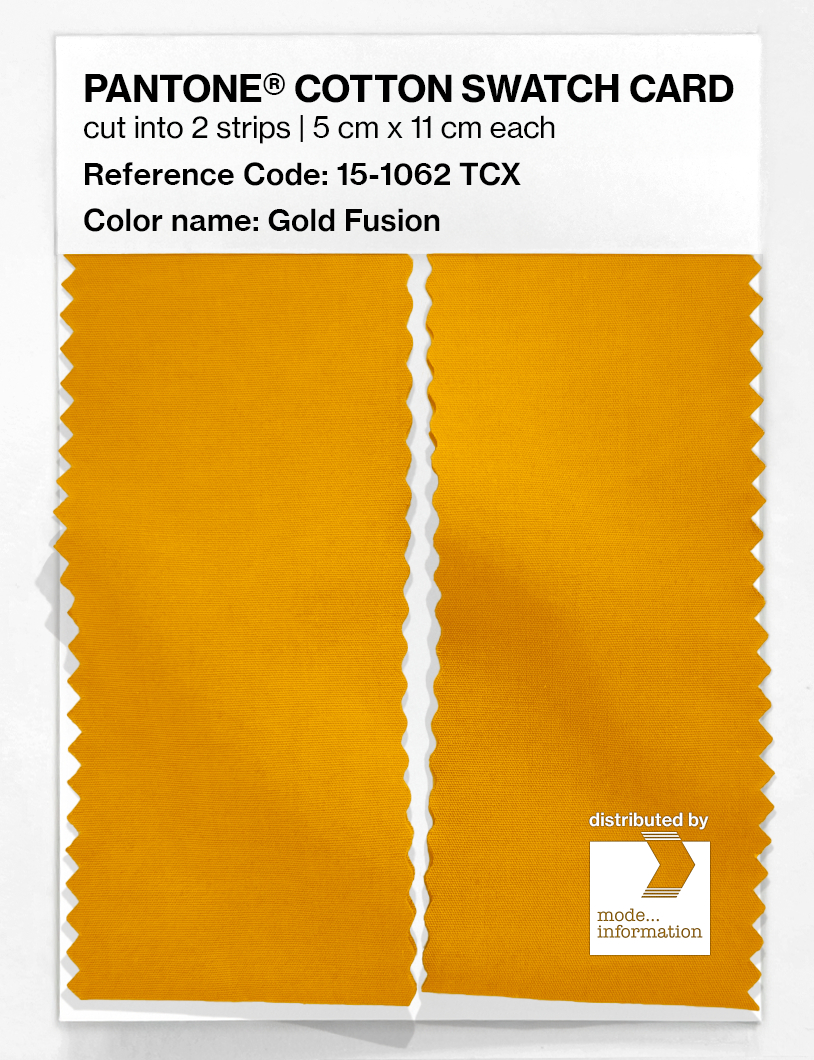 Product image 2 of the product “PANTONE® COTTON SWATCH CARD 15-1062 TCX Gold Fusion ”