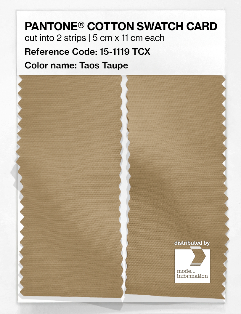 Product image 2 of the product “PANTONE® COTTON SWATCH CARD 15-1119 TCX Taos Taupe ”