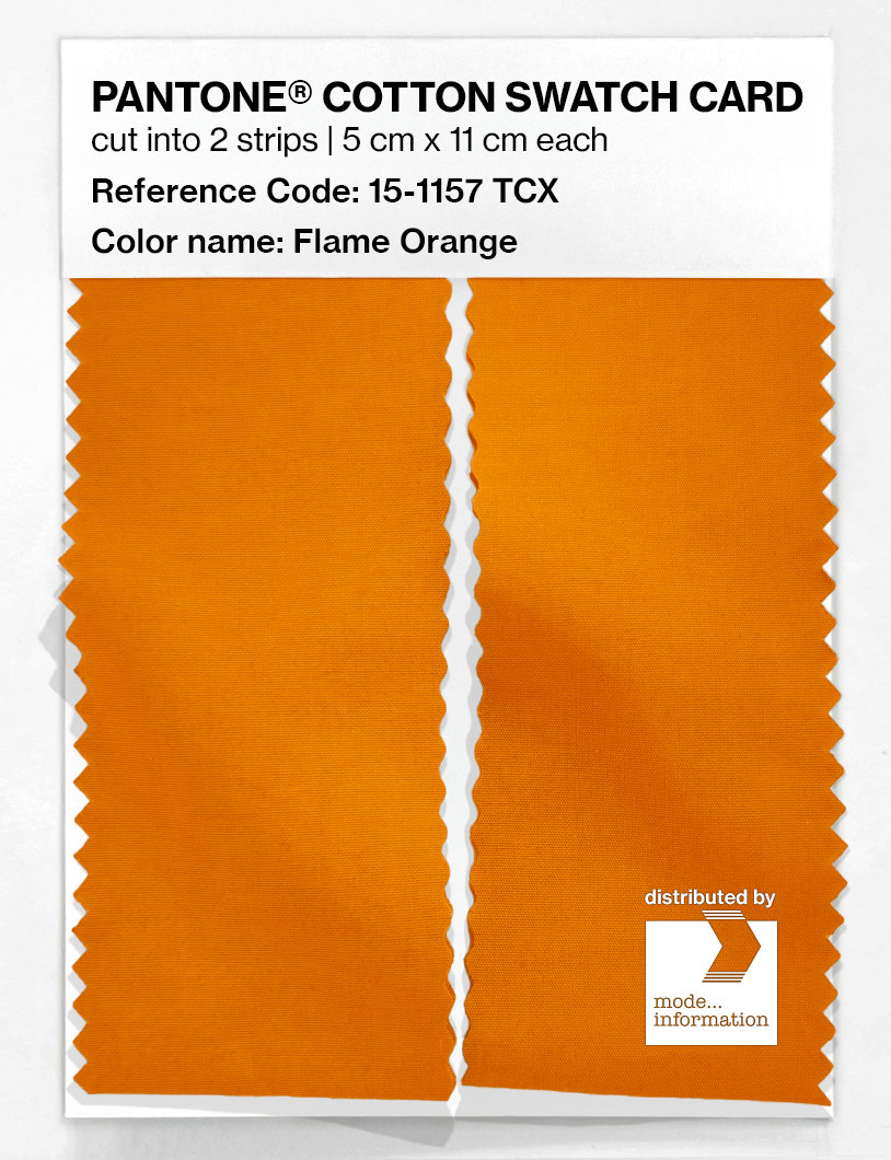 Product image 2 of the product “PANTONE® COTTON SWATCH CARD 15-1157 TCX Flame Orange ”