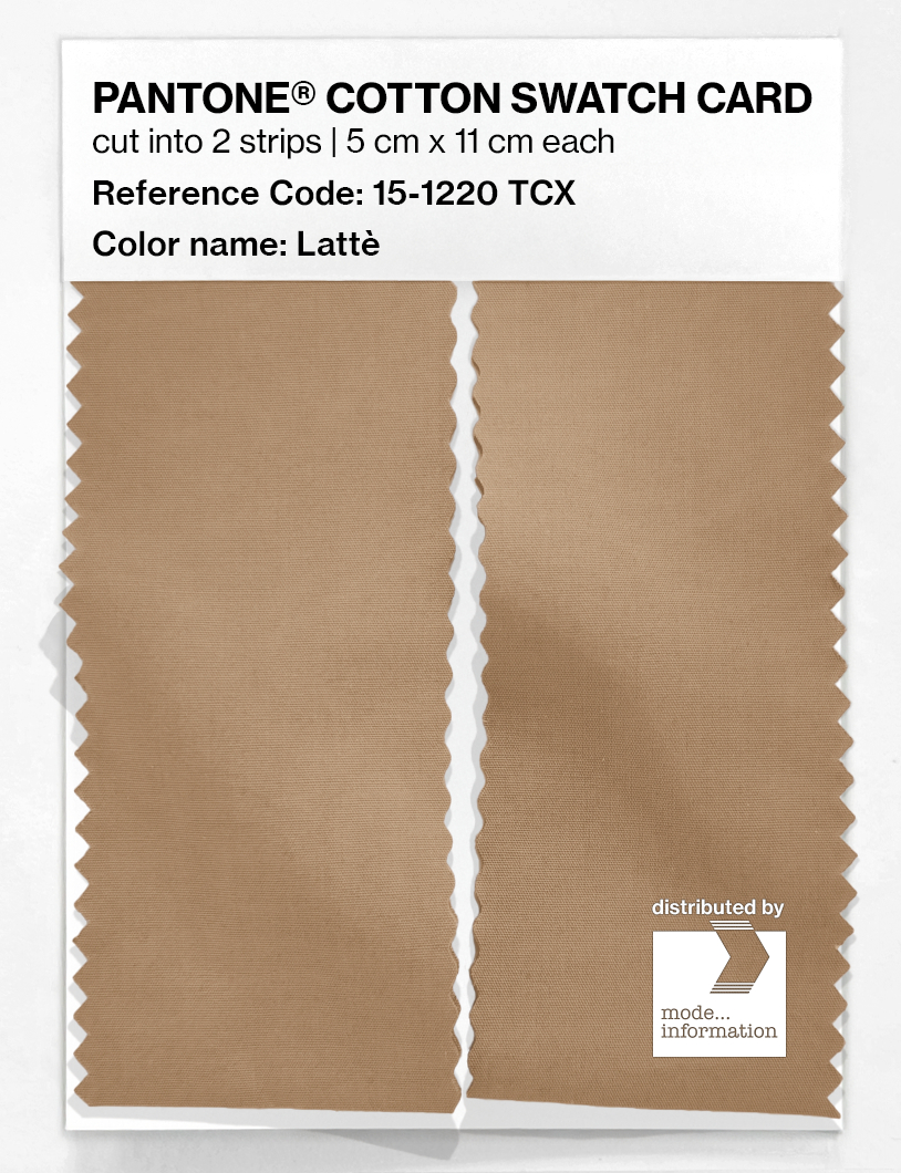 Product image 2 of the product “PANTONE® COTTON SWATCH CARD 15-1220 TCX Lattè ”