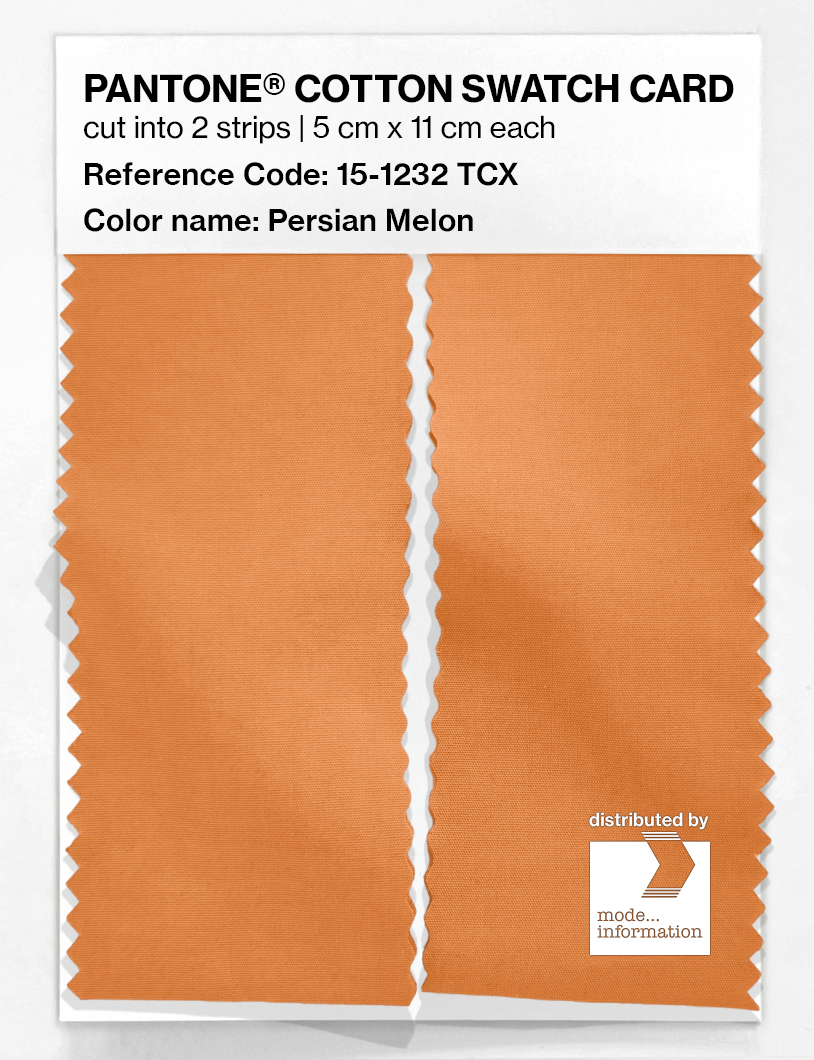 Product image 2 of the product “PANTONE® COTTON SWATCH CARD 15-1232 TCX Persian Melon ”