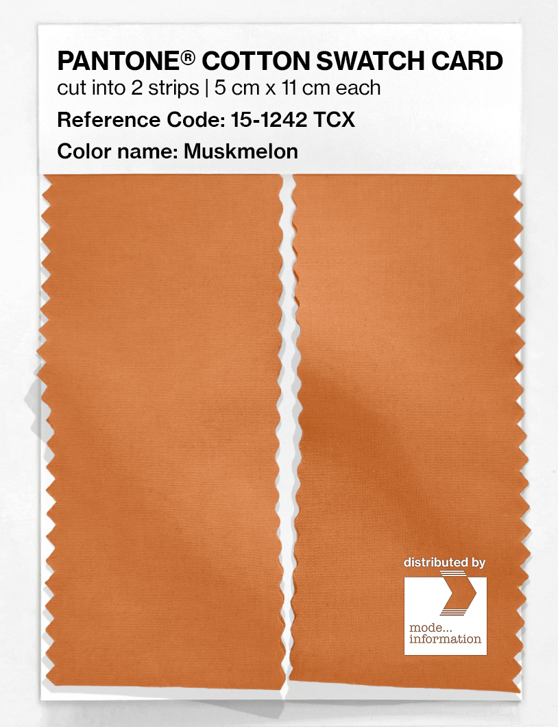 Product image 2 of the product “PANTONE® COTTON SWATCH CARD 15-1242 TCX Muskmelon ”