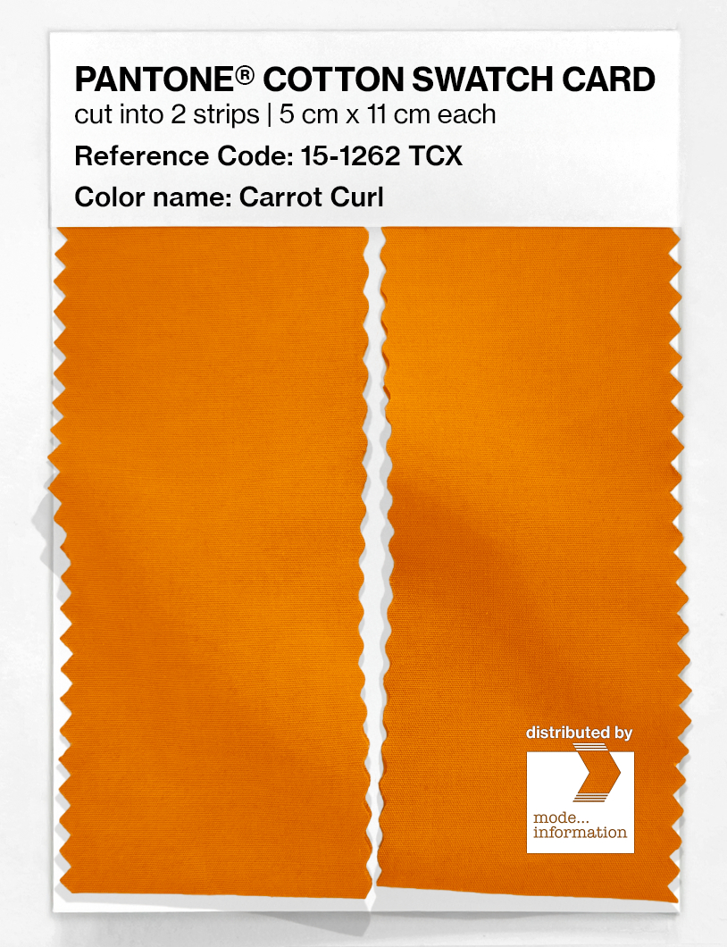 Product image 2 of the product “PANTONE® COTTON SWATCH CARD 15-1262 TCX Carrot Curl ”
