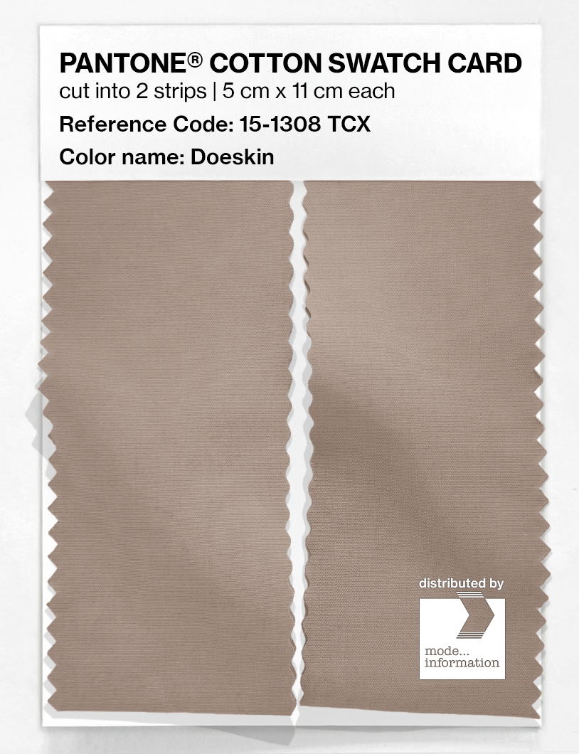 Product image 2 of the product “PANTONE® COTTON SWATCH CARD 15-1308 TCX Doeskin ”
