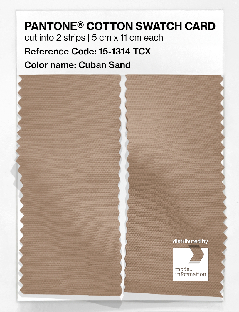 Product image 2 of the product “PANTONE® COTTON SWATCH CARD 15-1314 TCX Cuban Sand ”