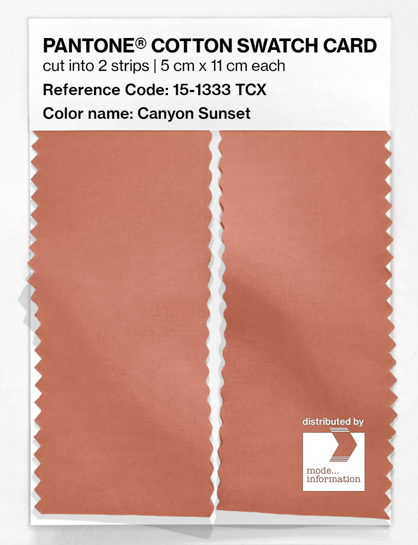 Artikelbild 2 des Artikels “PANTONE® COTTON SWATCH CARD 15-1333 TCX Canyon Sunset “