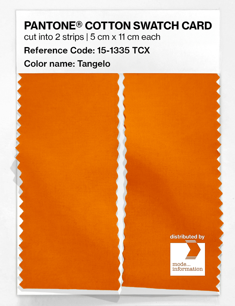 Product image 2 of the product “PANTONE® COTTON SWATCH CARD 15-1335 TCX Tangelo ”