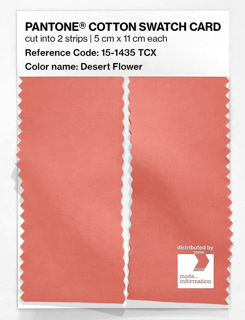 Product image 2 of the product “PANTONE® COTTON SWATCH CARD 15-1435 TCX Desert Flower ”