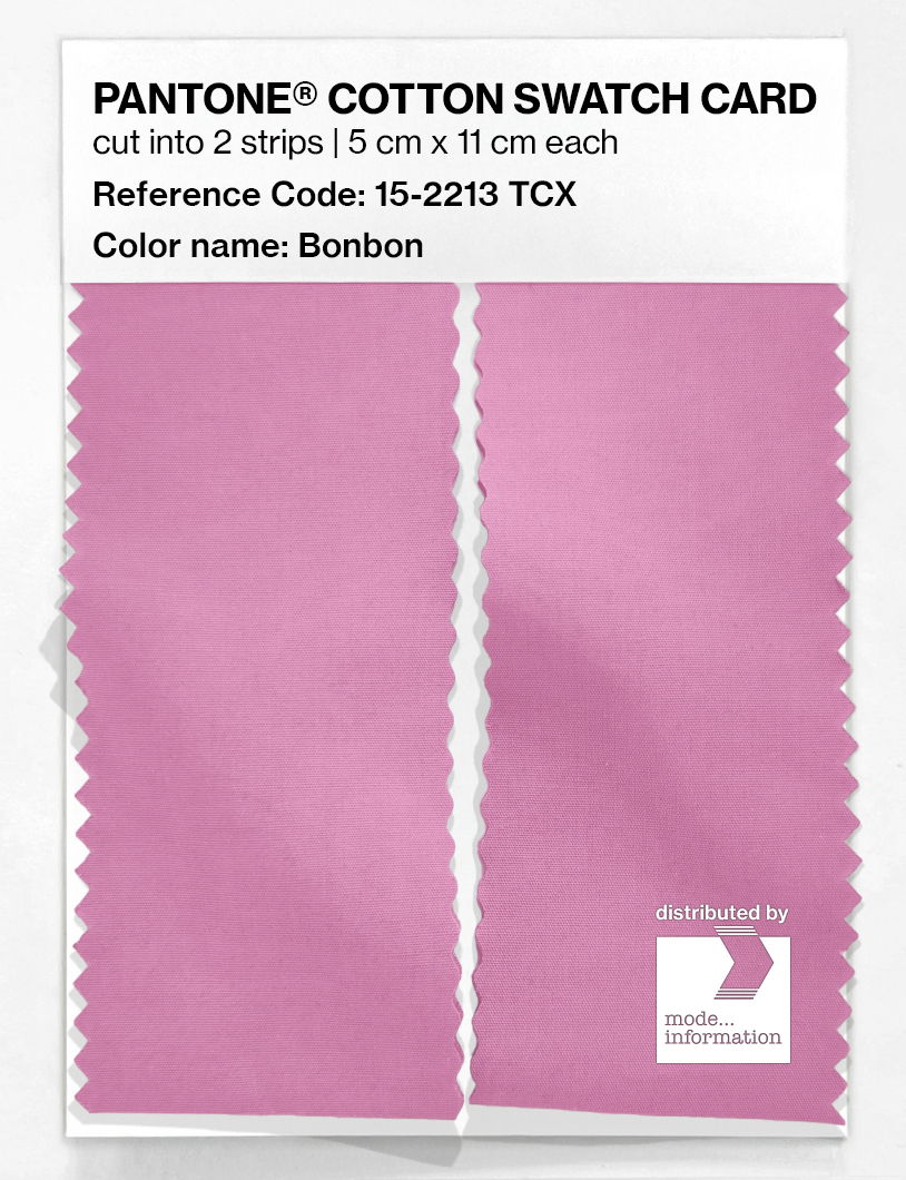Product image 2 of the product “PANTONE® COTTON SWATCH CARD 15-2213 TCX Bonbon ”
