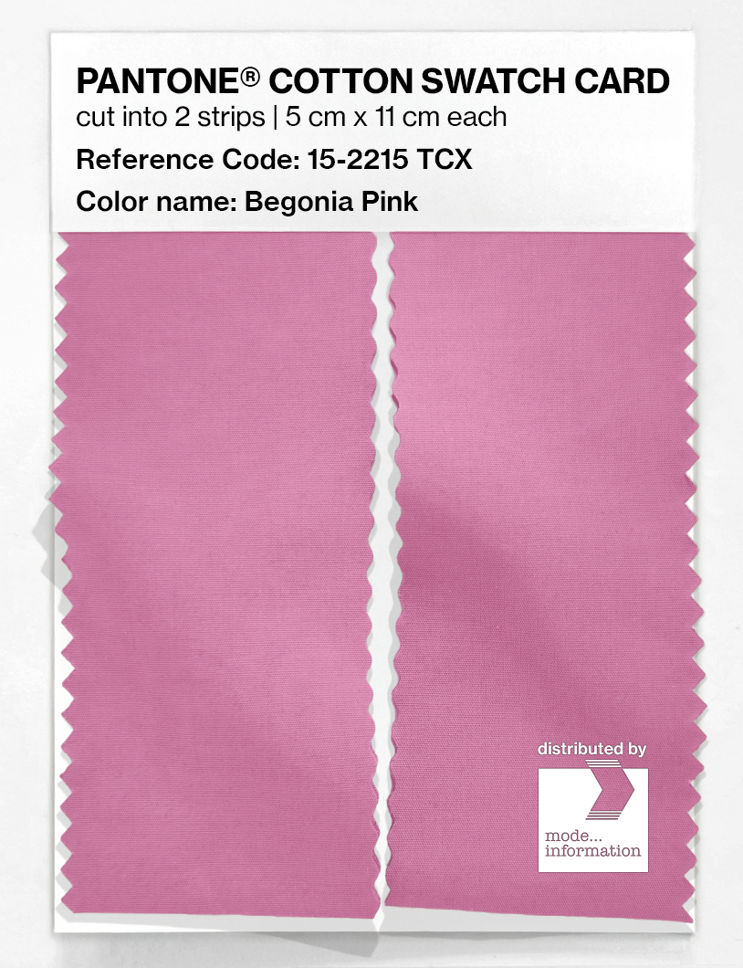 Artikelbild 2 des Artikels “PANTONE® COTTON SWATCH CARD 15-2215 TCX Begonia Pink “
