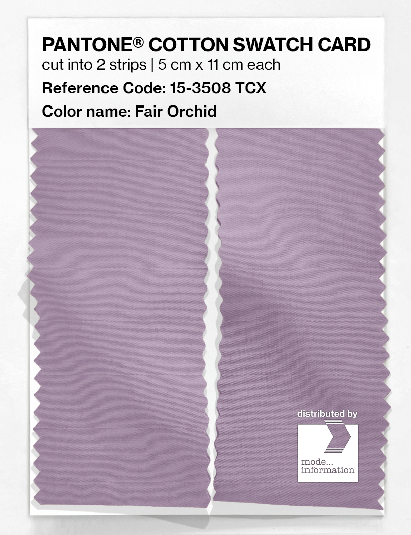 Product image 2 of the product “PANTONE® COTTON SWATCH CARD 15-3508 TCX Fair Orchid ”