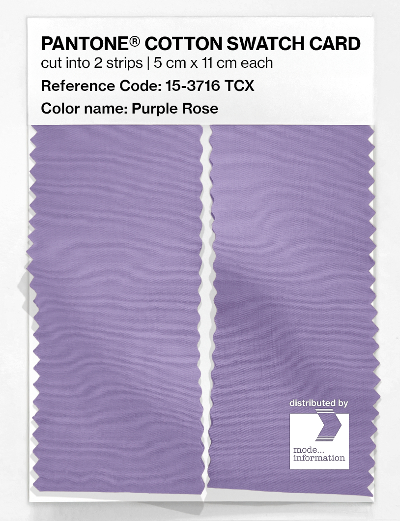 Product image 2 of the product “PANTONE® COTTON SWATCH CARD 15-3716 TCX Purple Rose ”