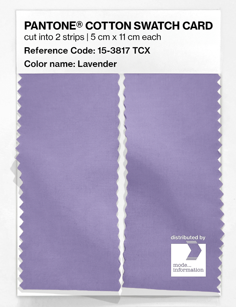 Product image 2 of the product “PANTONE® COTTON SWATCH CARD 15-3817 TCX Lavender ”