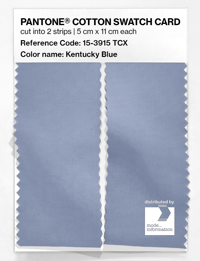 Product image 2 of the product “PANTONE® COTTON SWATCH CARD 15-3915 TCX Kentucky Blue ”