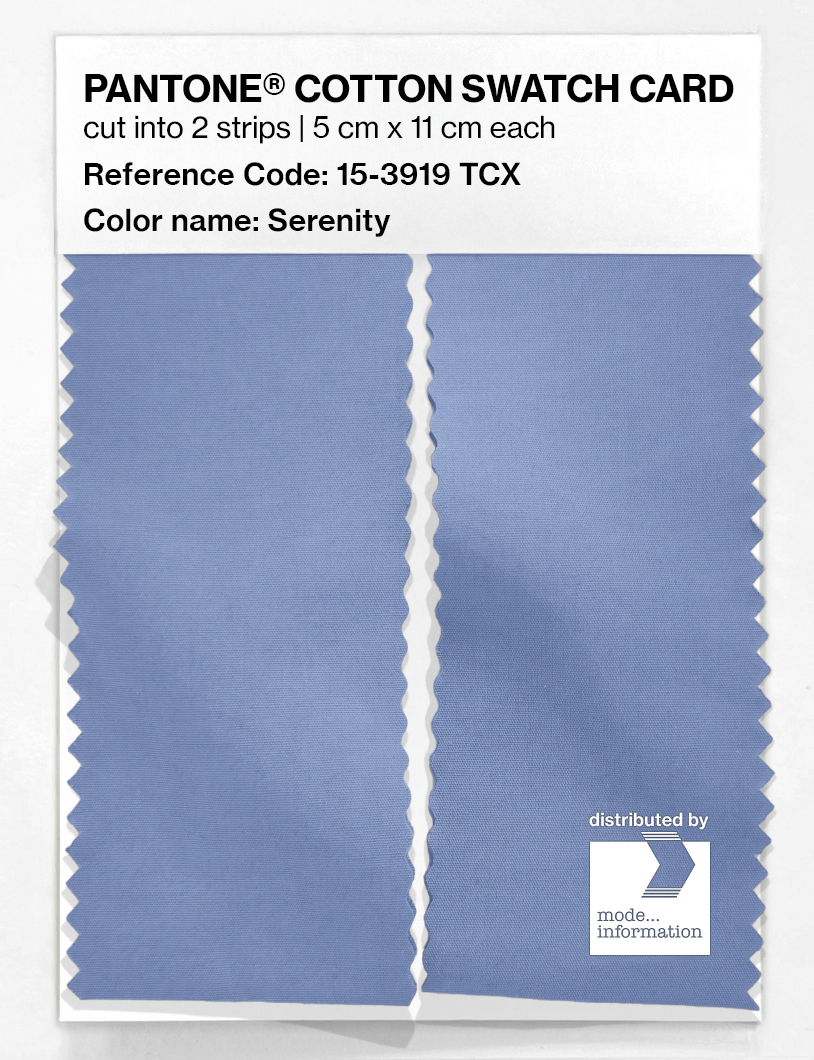 Product image 2 of the product “PANTONE® COTTON SWATCH CARD 15-3919 TCX Serenity ”
